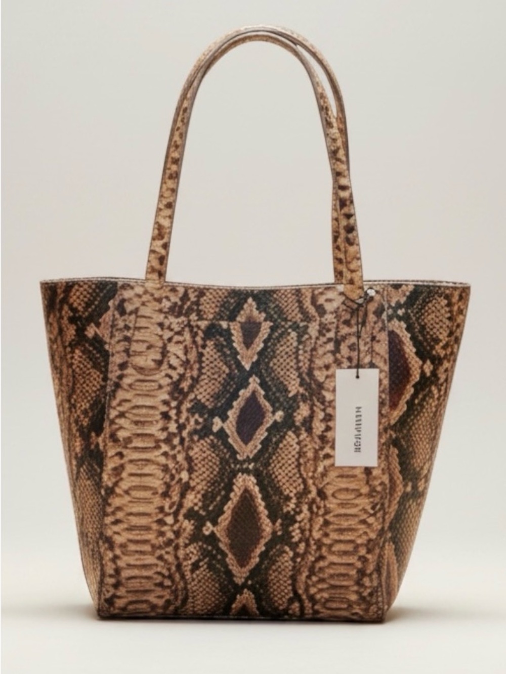 Brahmin Jayden Snake Print Glossed Shoulder Bag NWT